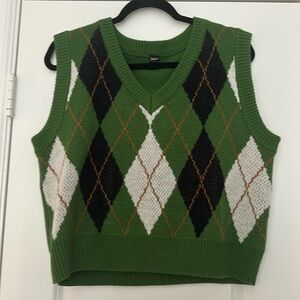 green black white and brown sweater! cute for fall or christmas!
